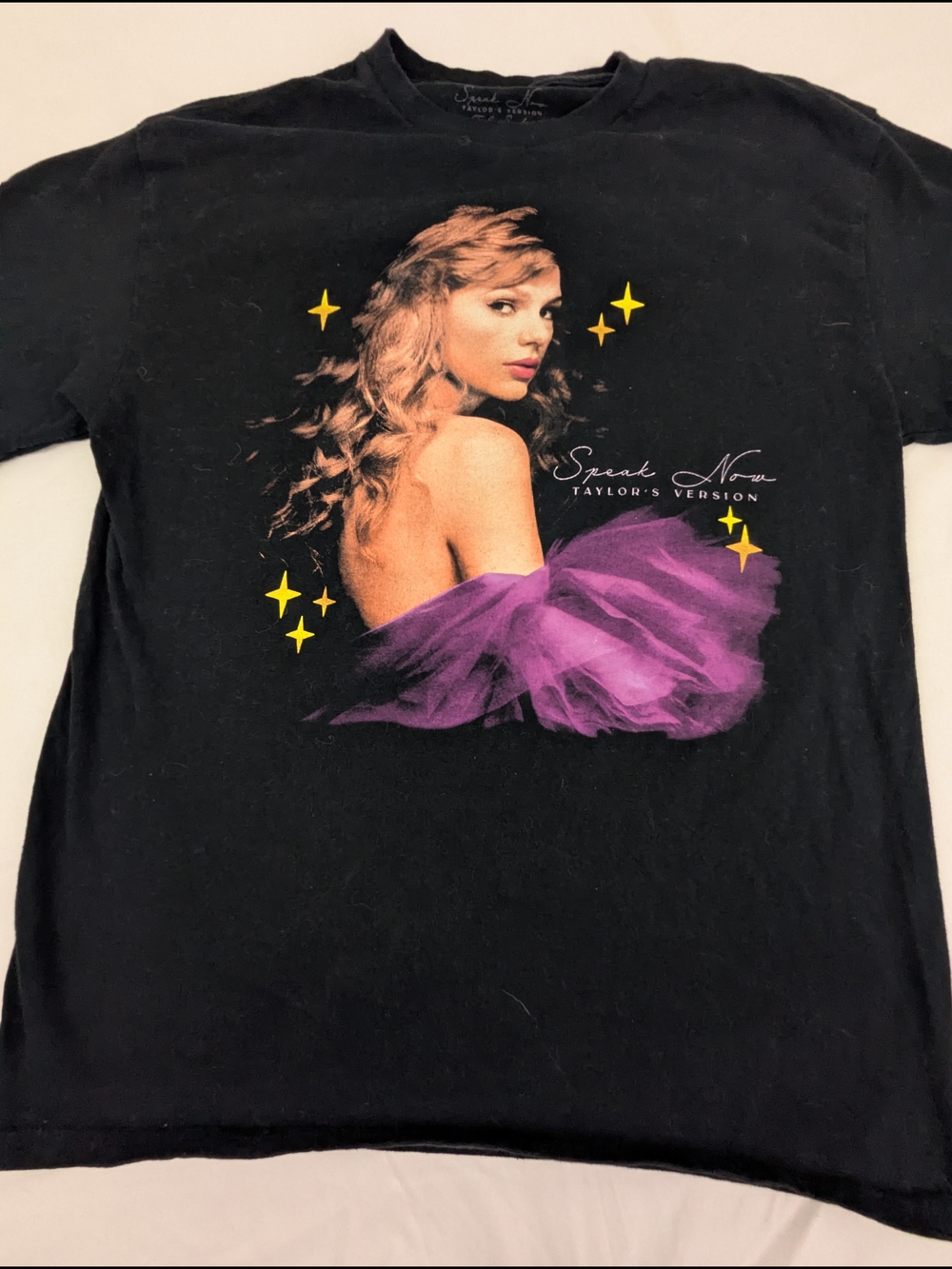 Taylor Swift "Speak Now (Taylor's Version)" Black Tee Size Medium
